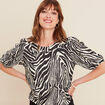 Blouse manches courtes noir femme