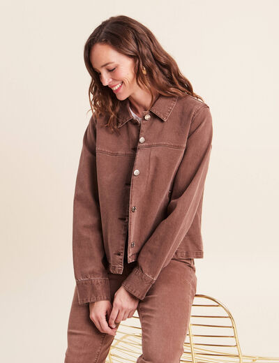 Veste ample marron femme
