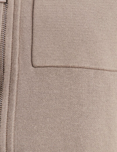 Gilet r&eacute;versible manches longues vert femme