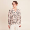 Blouse ample manches longues blanc femme