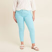 Pantalon léger taille standard 7/8ème bleu femme