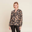 Blouse manches longues marron clair femme