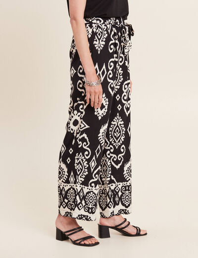 Pantalon flou noir femme
