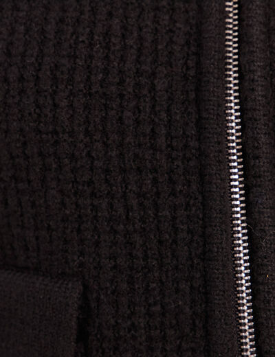 Gilet zipp&eacute; sans manches noir femme
