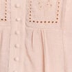 Chemise ample courte avec broderie sable femme