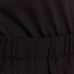Robe longue évasée bi-matière noir femme
