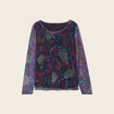 T-shirt manches longues multicolore femme
