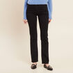 Jean droit taille basculée noir femme