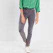 Jeans léger taille standard 7/8ème denim gris femme