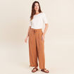 Pantalon bouffant beige femme