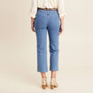 Jean large ceinturé denim double stone femme