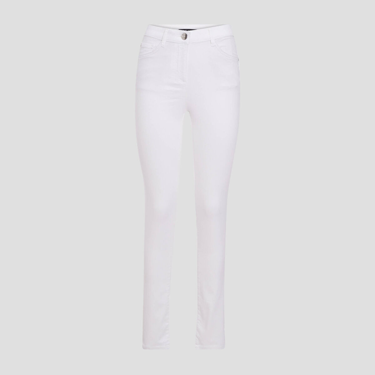 Pantalon léger taille standard long blanc femme