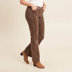 Pantalon magique L'Unique coupe bootcut marron cognac femme