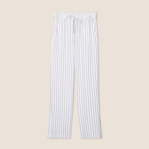 Pantalon large taille haute gris foncé femme