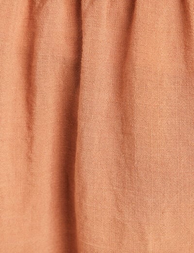 Jupe longue &eacute;vas&eacute;e beige femme