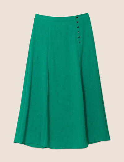 Jupe longue évasée vert émeraude femme