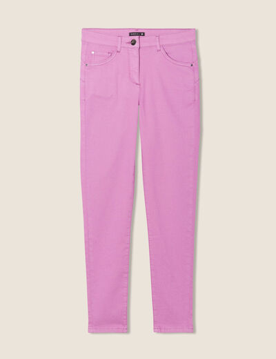 Pantalon léger taille standard 7/8ème mauve femme