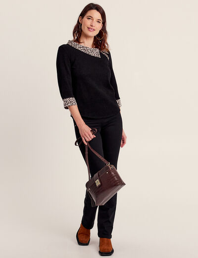 T-shirt manches 3/4 ecru femme