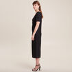 Robe midi moulante noir femme