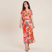Jupe longue &eacute;vas&eacute;e multicolore femme