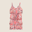 Robe évasée volantée multicolore femme