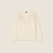 T-shirt manches longues strass ecru femme