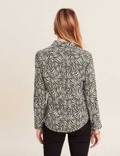 Chemise manches longues vert femme