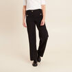Pantalon droit taille haute noir femme