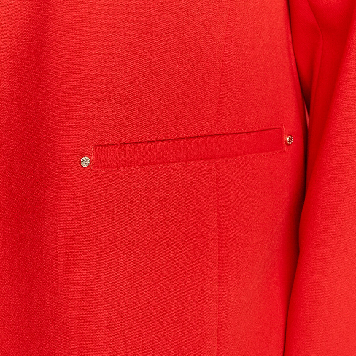 Veste city droite 1 bouton rouge femme