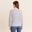 Pull col v bleu roi femme