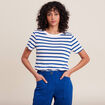 T-shirt manches courtes bleu femme
