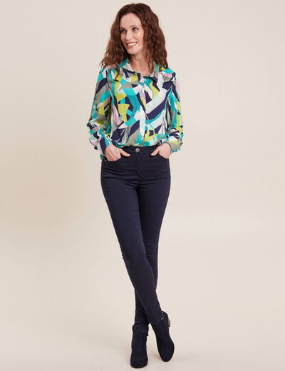 Chemise manches longues vert femme