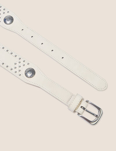 Ceinture large ivoire femme