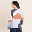 Pull manches longues multicolore femme