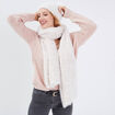 Lot bonnet et écharpe ecru femme