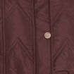 Doudoune courte doubl&eacute;e col amovible marron fonc&eacute; femme
