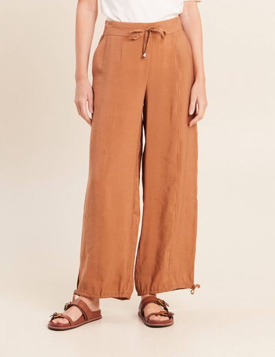 Pantalon bouffant beige femme