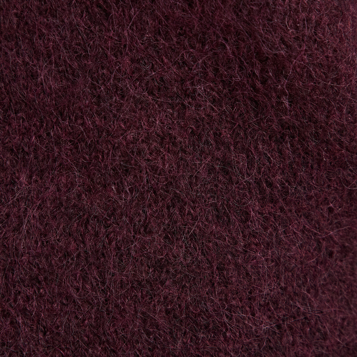 Pull manches longues col polo bordeaux femme
