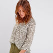 Blouse manches 3/4 noir femme