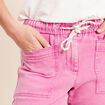 Jean coupe mom 7/8&egrave;me rose fushia femme