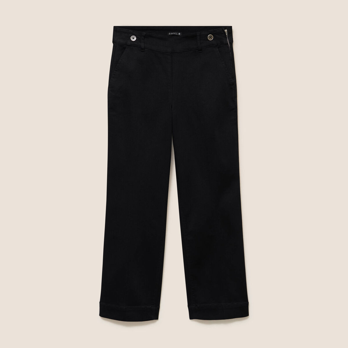Jean large noir femme