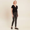 T-shirt manches courtes noir femme