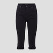 Pantacourt ajusté noir femme