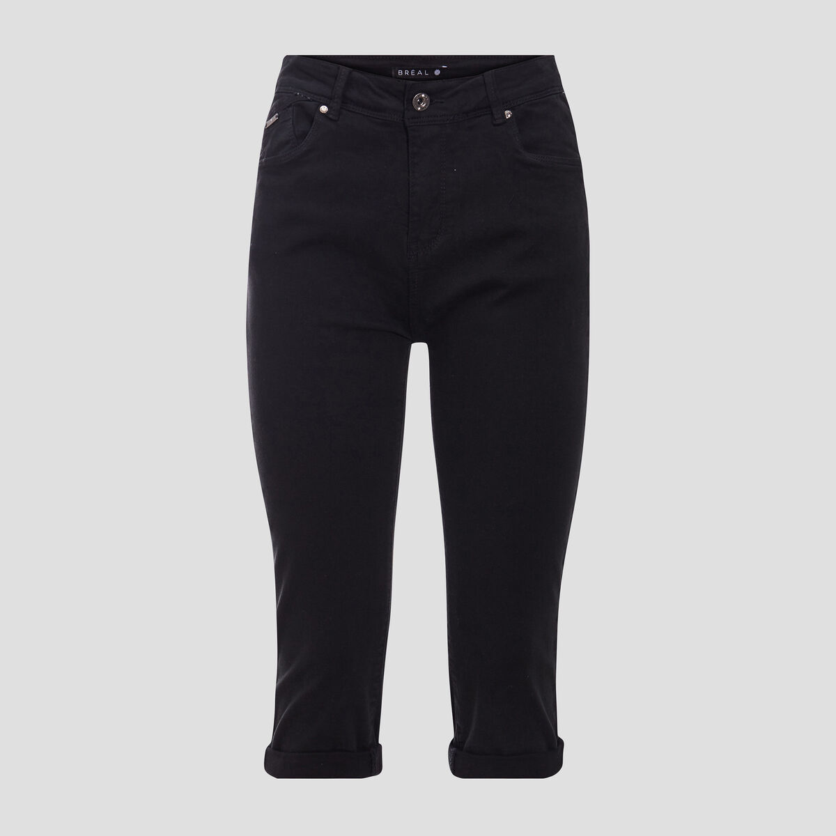 Pantacourt ajusté noir femme