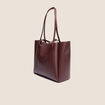 Sac cabas doubl&eacute; bordeaux femme