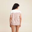 t-shirt col rond manches courtes ecru femme