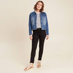 Blouson en jean denim double stone femme