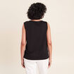 T-shirt col b&eacute;nitier noir femme