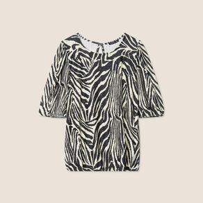 Blouse manches courtes noir femme