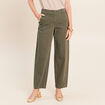 Pantalon boyfriend vert kaki femme
